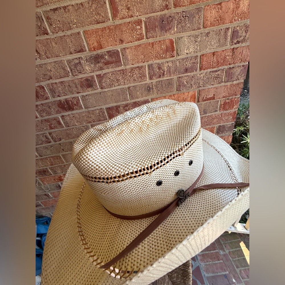 Ariat Cream Straw Western Hat
